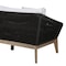 Armen Living Athos Indoor Outdoor 3 Seater Sofa in Light Eucalyptus Wood with Charcoal Rope and Gray Cushions LCATSOWDLT - alternate 8